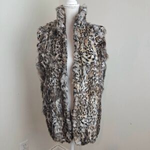 Adrienne Landau Rabbit Fur Vest Size Large